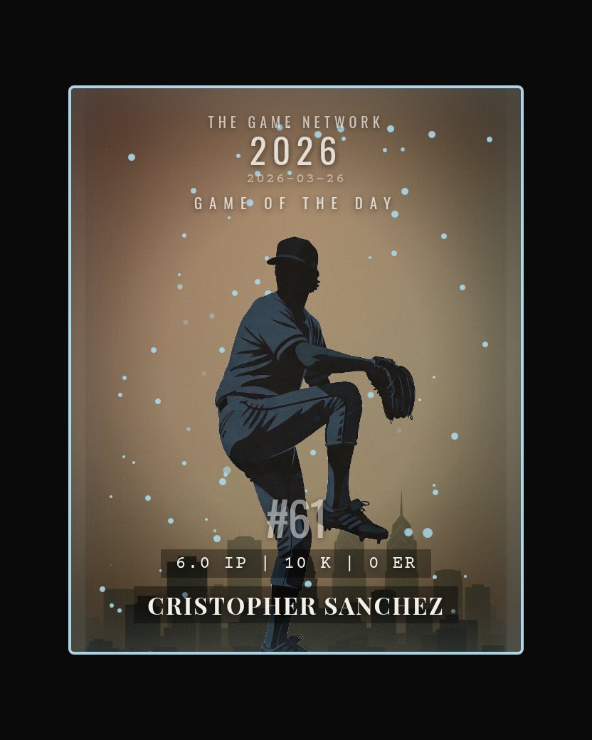 Cristopher Sanchez — Game of the Day