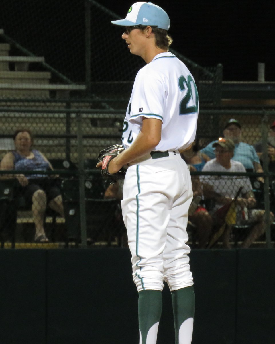 Jimmy Herget standing on the mound during a 2016 minor league game.