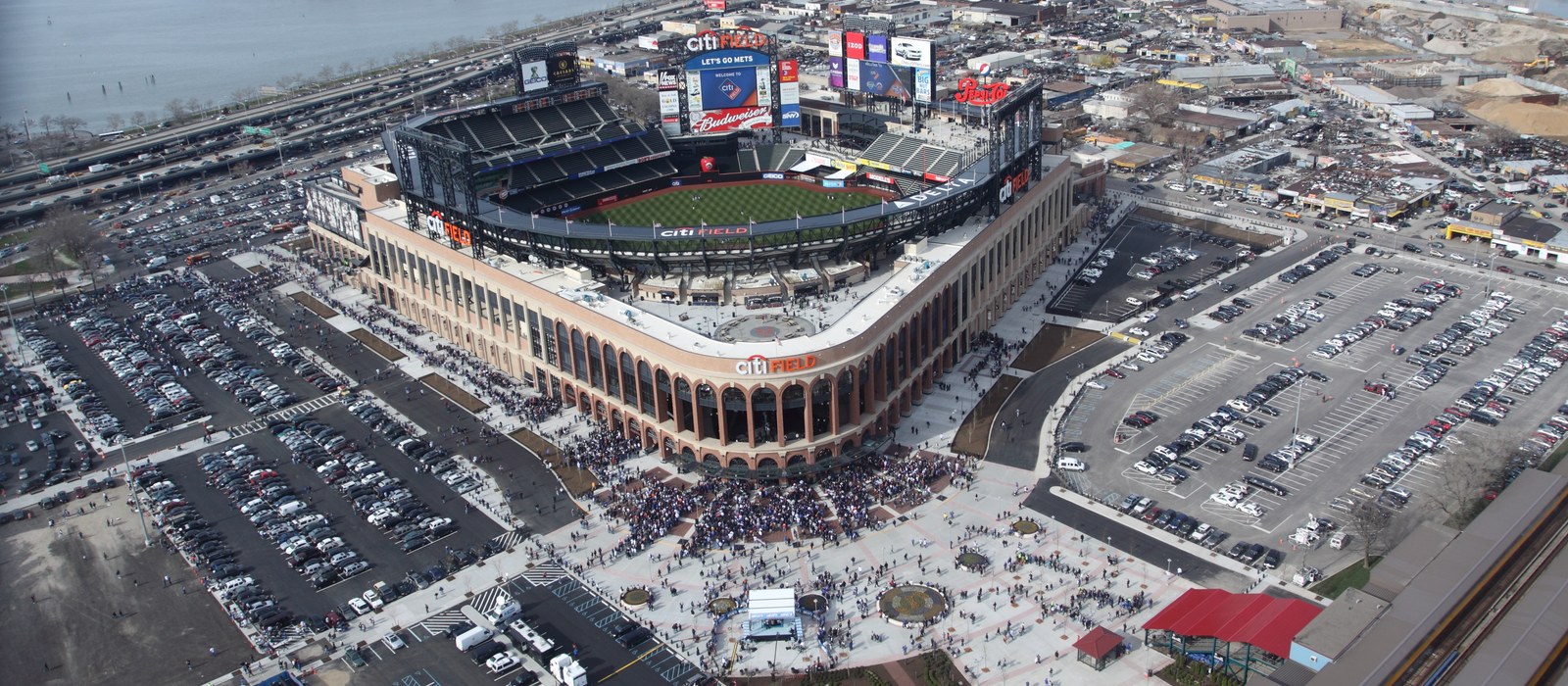 Aerial view of Citi Field on opening day 2009