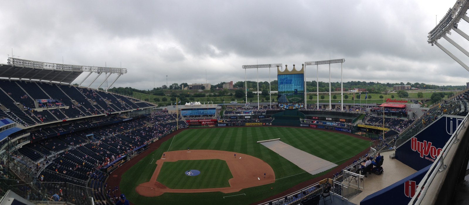 Kauffman Stadium during a Giants vs Royals game